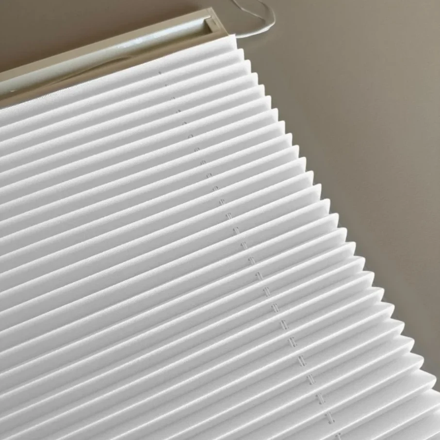 Plicell Plain Cam Balkon Plise Perde – Beyaz