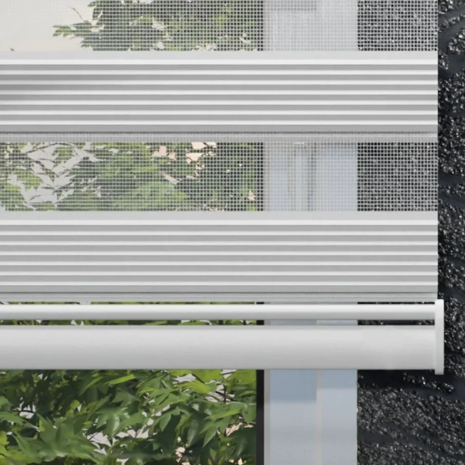 Geniş Plise Zebra Perde – Beyaz